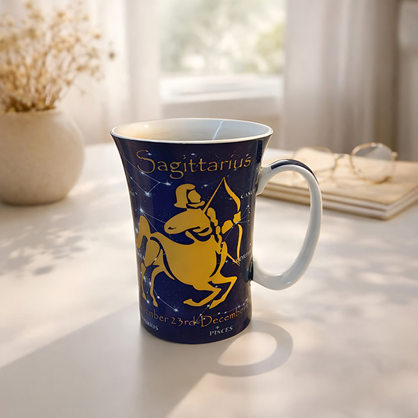 Ceramic cup on minimalist white background — AI-generated from phone photo